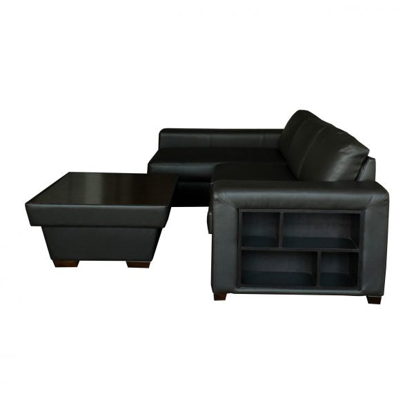 Sofa Sudut IT-1690 Left – PU Rama Dark Brown