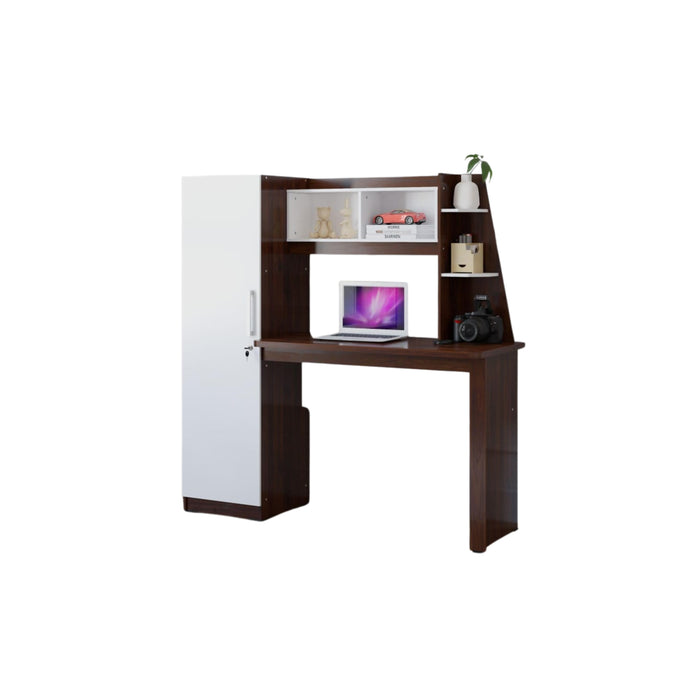 Meja Belajar Mars WS 102 - White & Teak Dark Brown