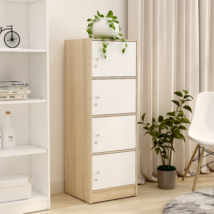 Loker Cabinet Alba RSG 4 TS - Sonoma Oak White