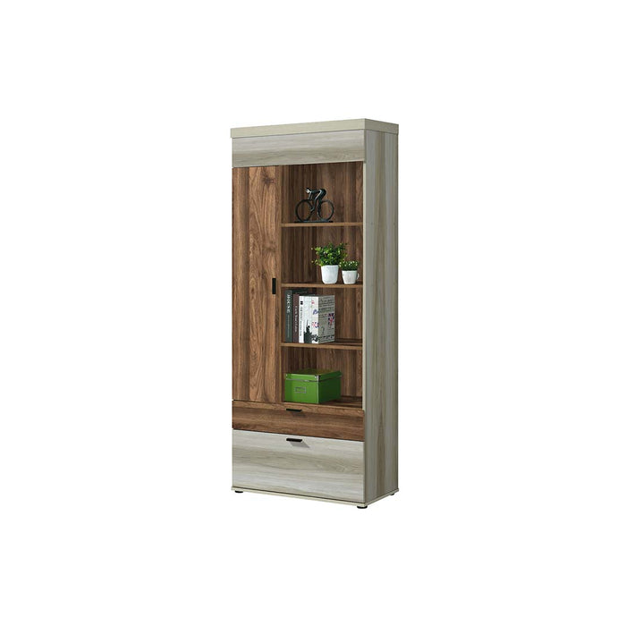 Display Cabinet Berlin 62 - Washed Walnut White Wash Oak